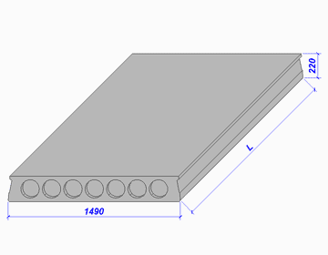 Панели перекрытий железобетонные шириной 1490