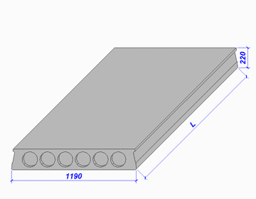 Панели перекрытий железобетонные шириной 1190